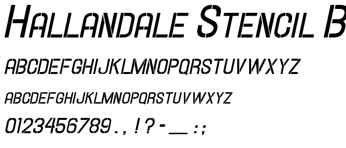 Hallandale Stencil Bd.It. SC JL police
